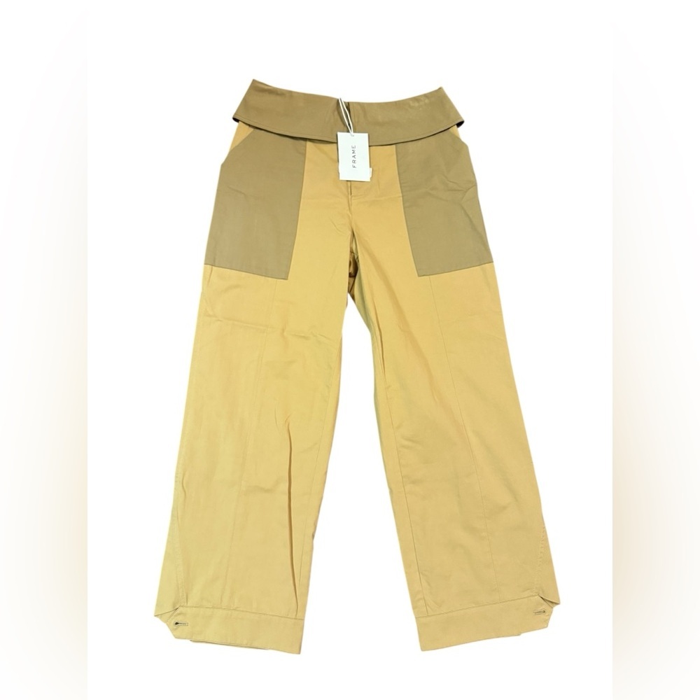 NWT FRAME Foldover Trouser Size 4 in Color Light/… - image 3